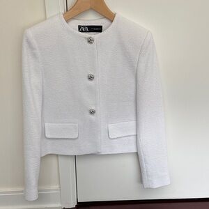 Zara Women's Elegant White Blazer